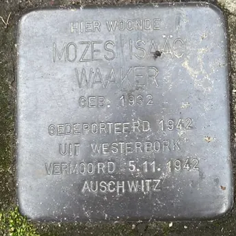 Struikelsteen voor Mozes Isaäc Waaker