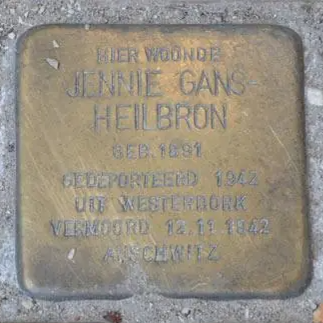 Struikelsteen voor Jennie Gans-Heilbron