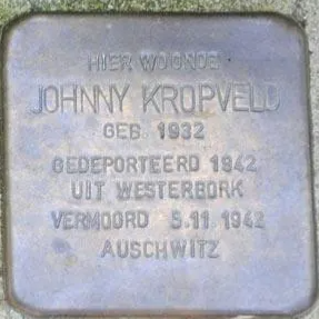 Struikelsteen voor Johnny Kropveld
