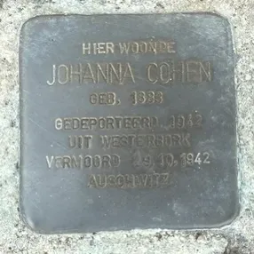Struikelsteen voor Johanna Cohen
