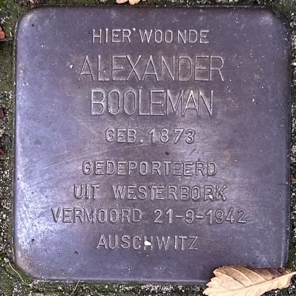 Struikelsteen voor Alexander Booleman