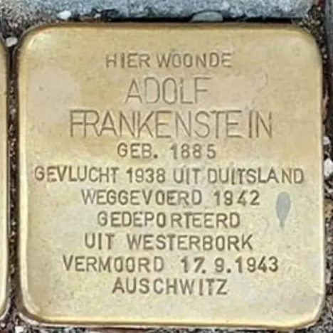Struikelsteen voor Adolf Frankenstein