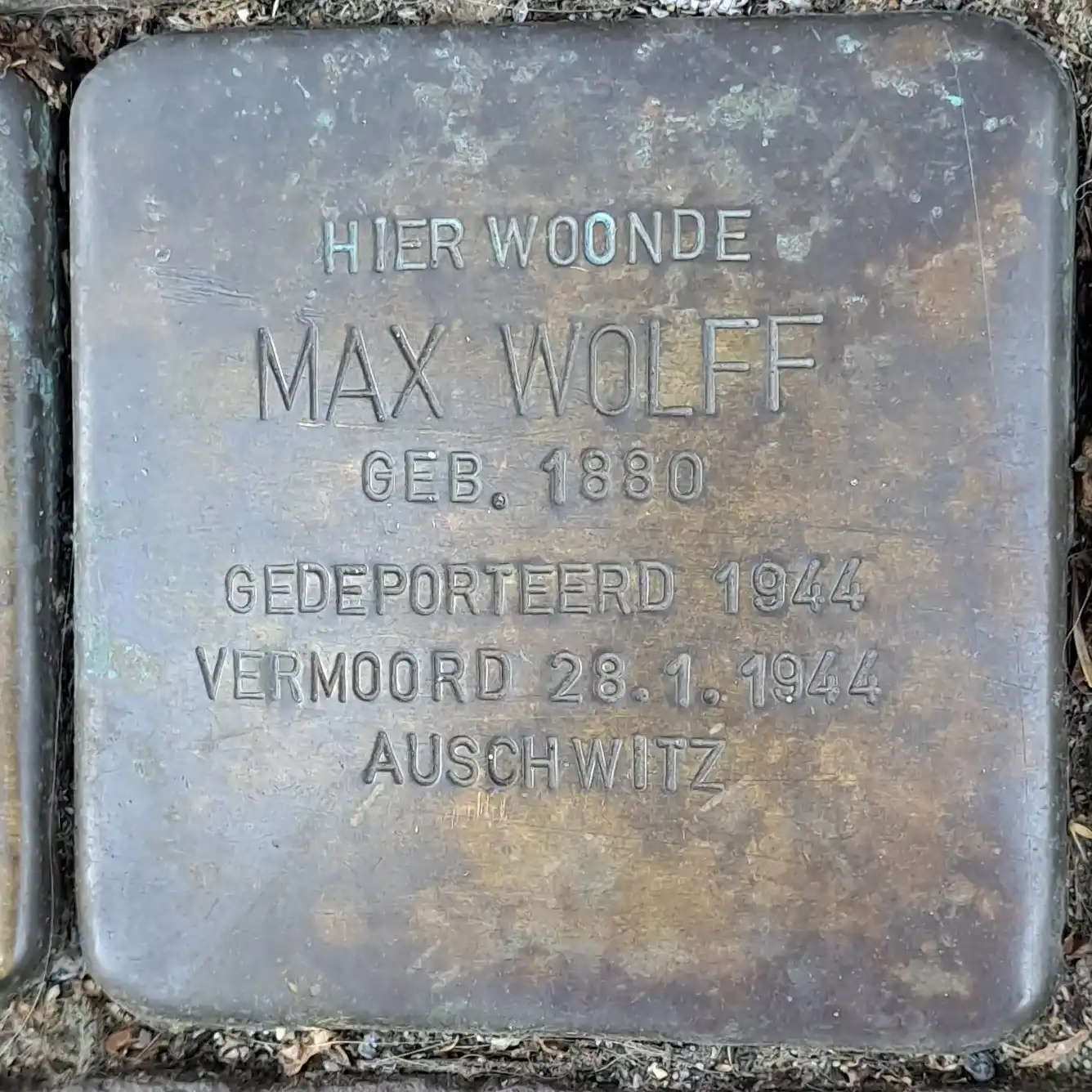Struikelsteen voor Max Wolff