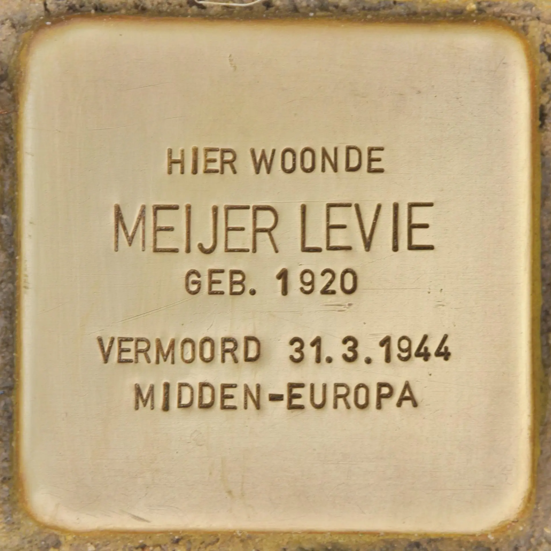 Struikelsteen voor Meijer Levie