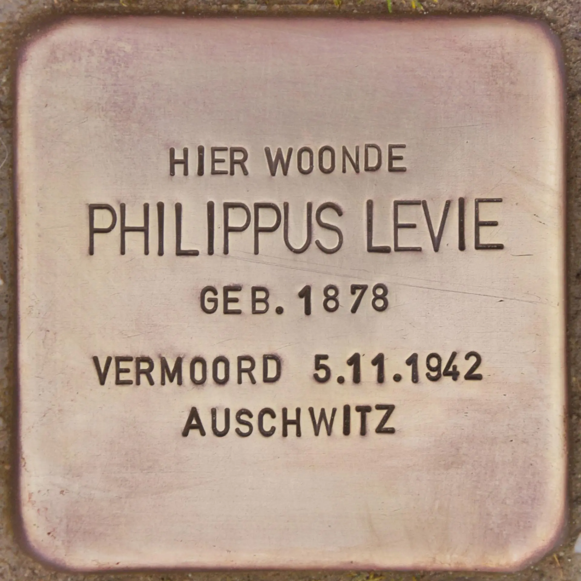 Struikelsteen voor Philippus Levie