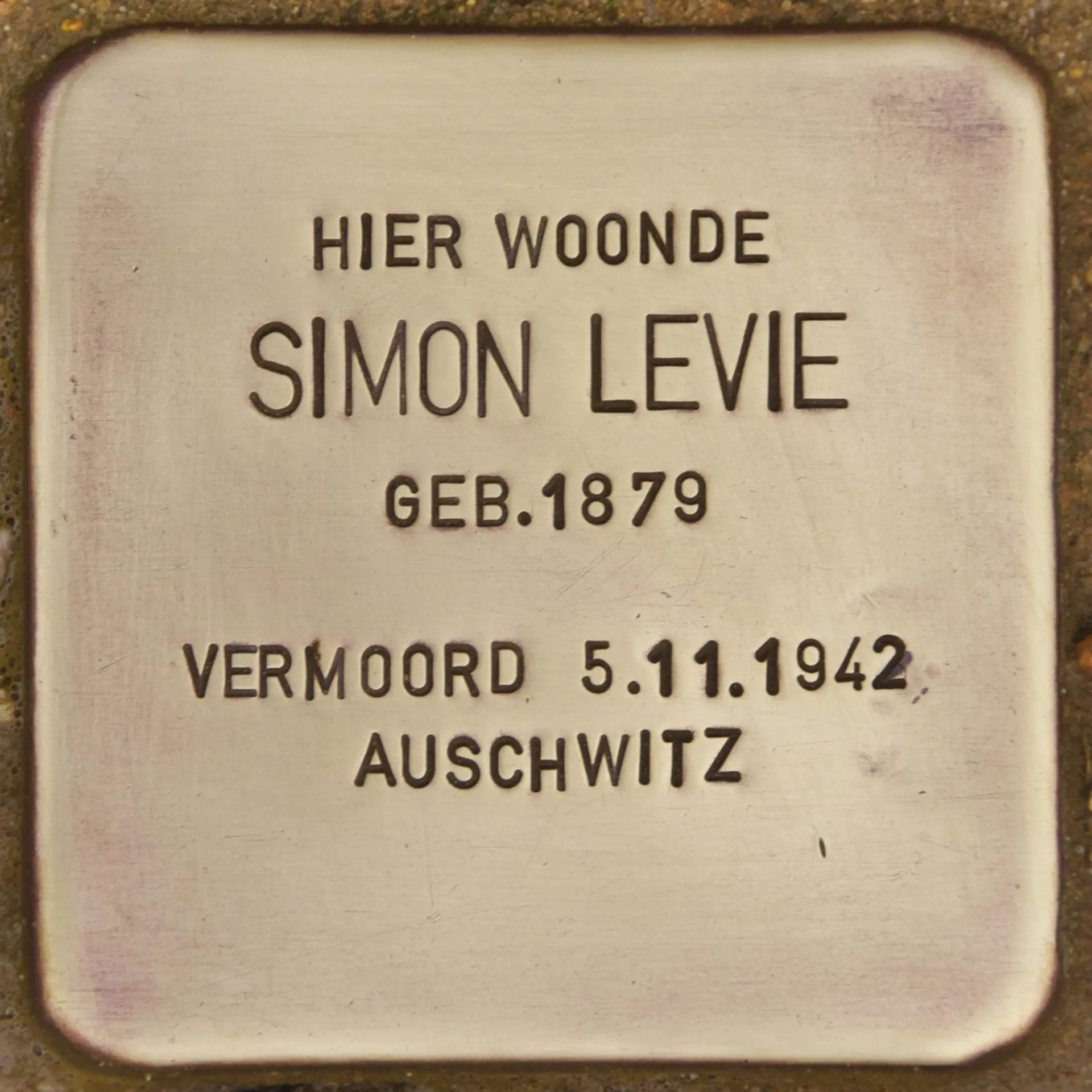 Struikelsteen voor Simon Levie