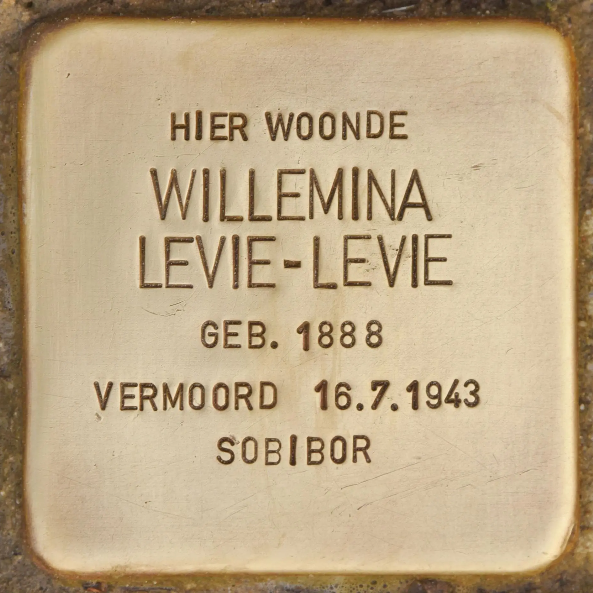 Struikelsteen voor Willemina Levie-Levie