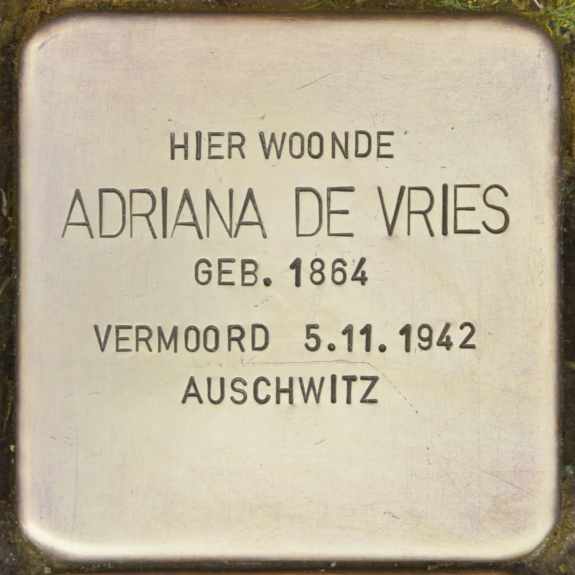 Struikelsteen voor Adriana de Vries