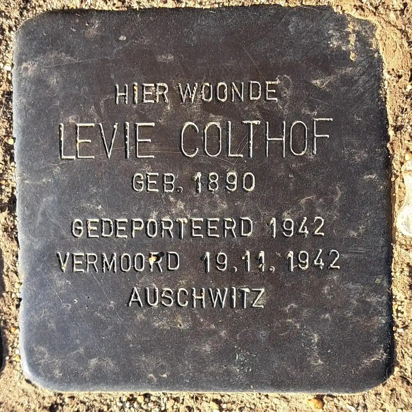 Struikelsteen voor Levie Colthof