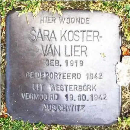 Struikelsteen voor Sara Koster-van Lier