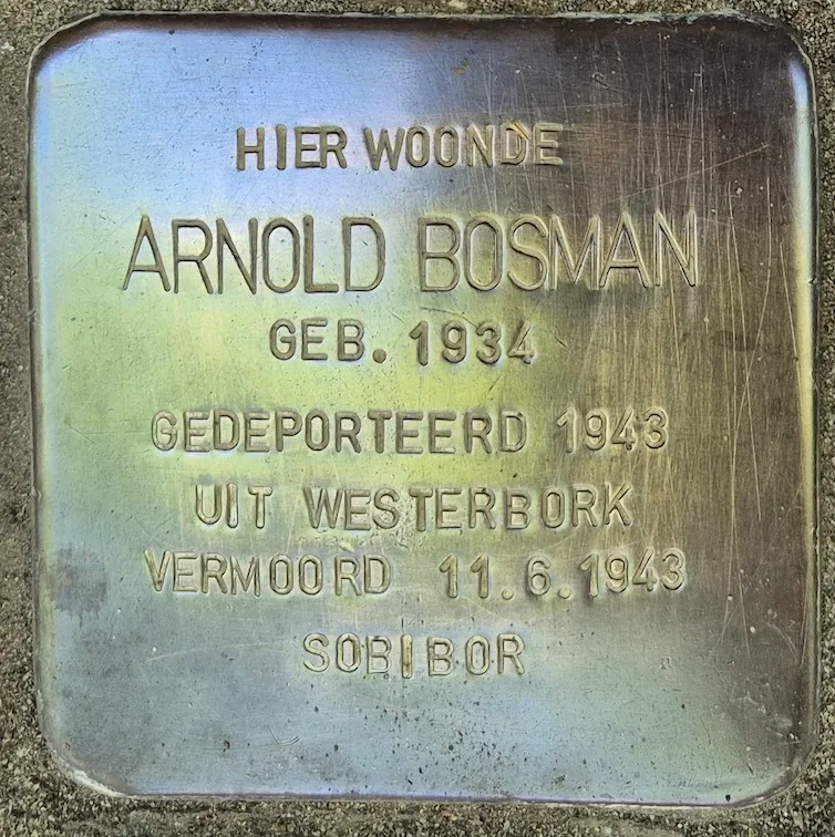 Struikelsteen voor Arnold Bosman