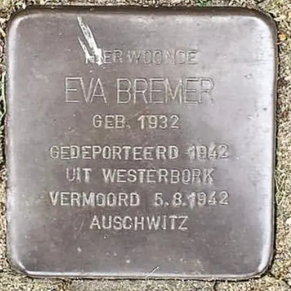 Struikelsteen voor Eva Bremer