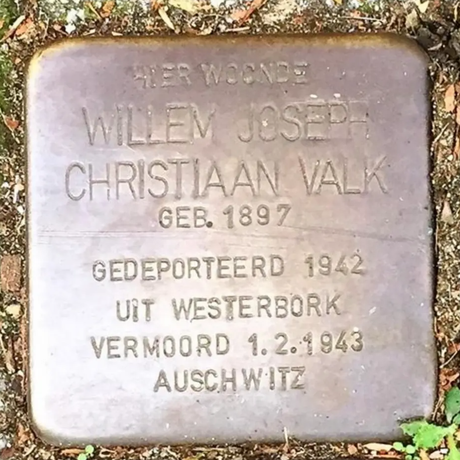 Struikelsteen voor Willem Joseph Christiaan Valk