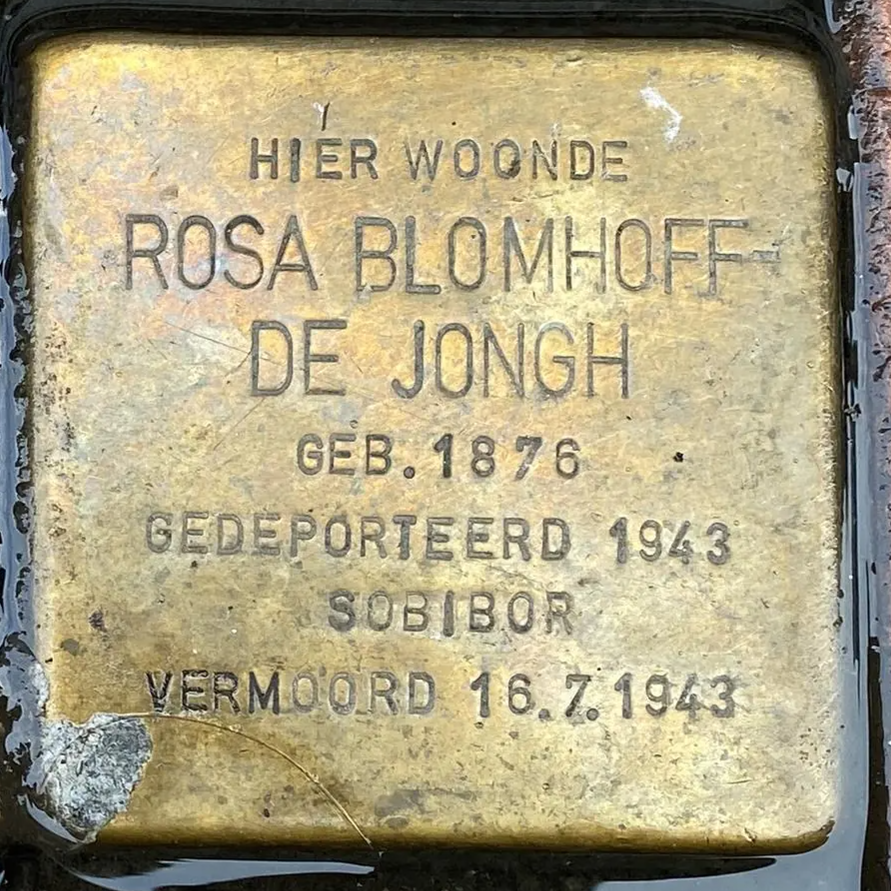 Struikelsteen voor Rosa Blomhoff-de Jongh