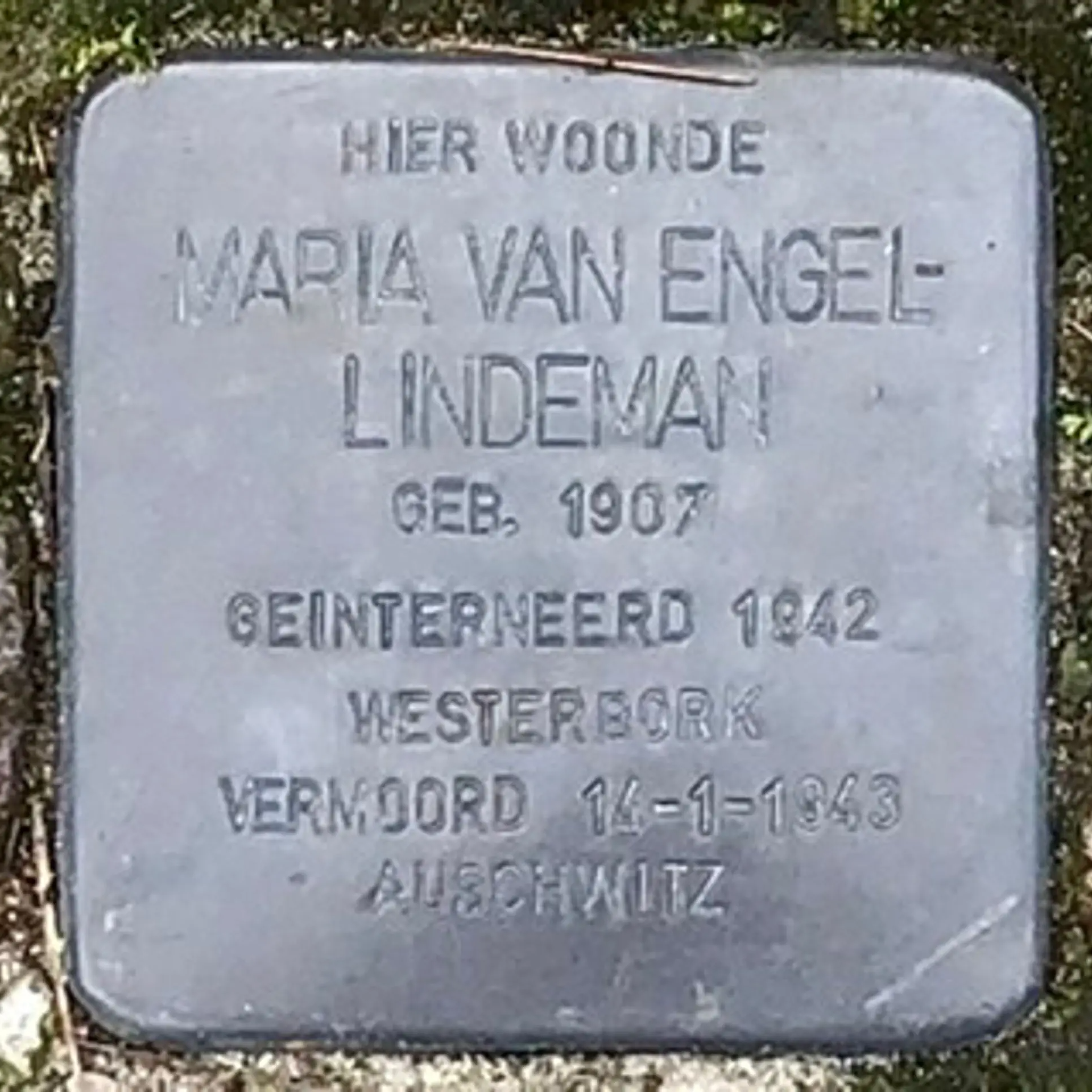 Struikelsteen voor Maria van Engel-Lindeman