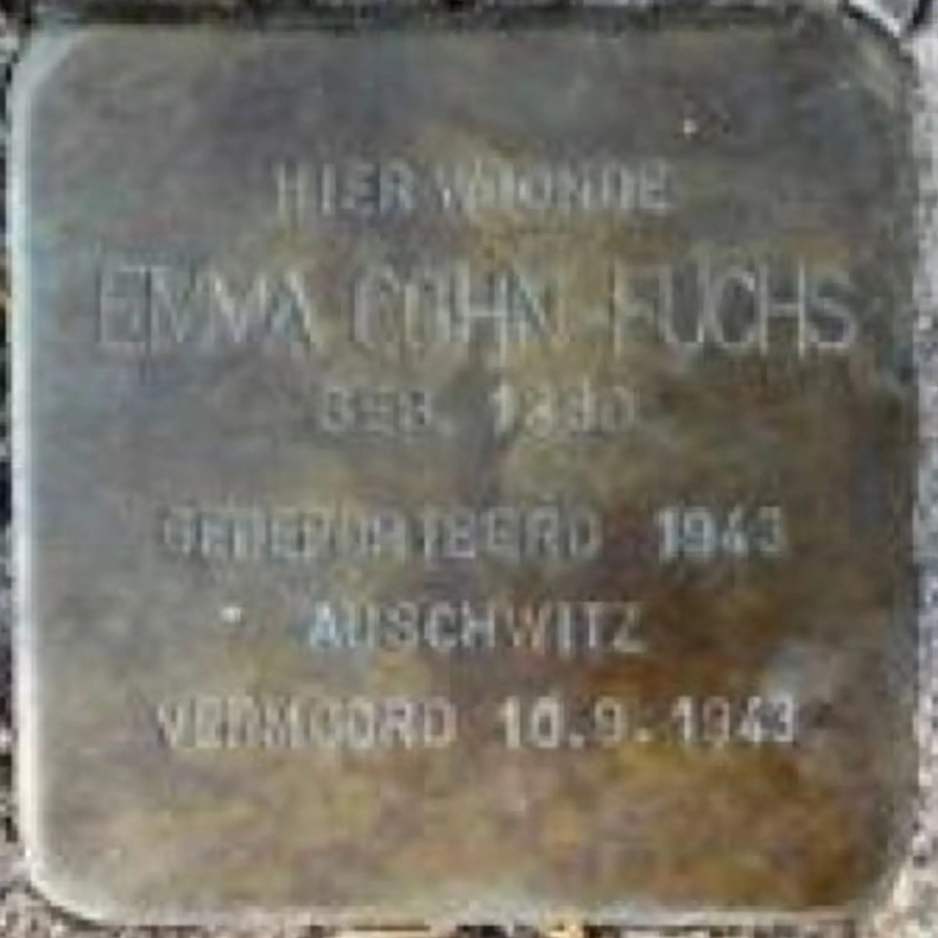 Struikelsteen voor Emma Cohn-Fuchs