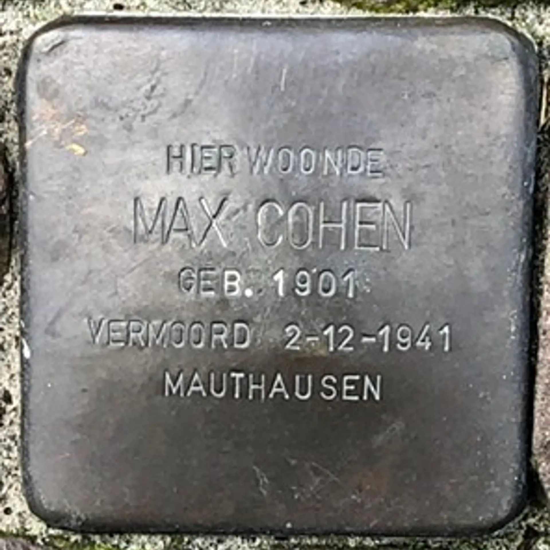 Struikelsteen voor Max Cohen