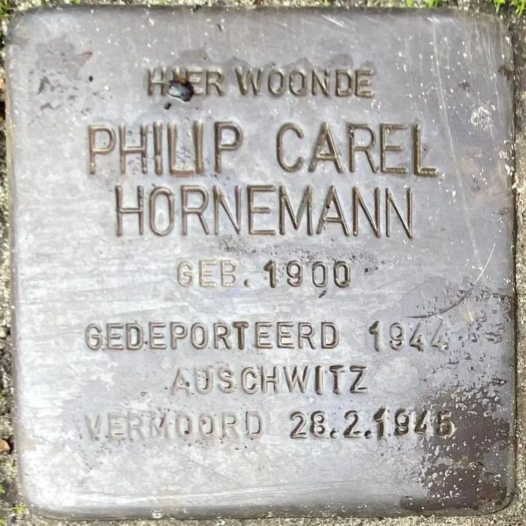 Struikelsteen voor Philip Carel Hornemann
