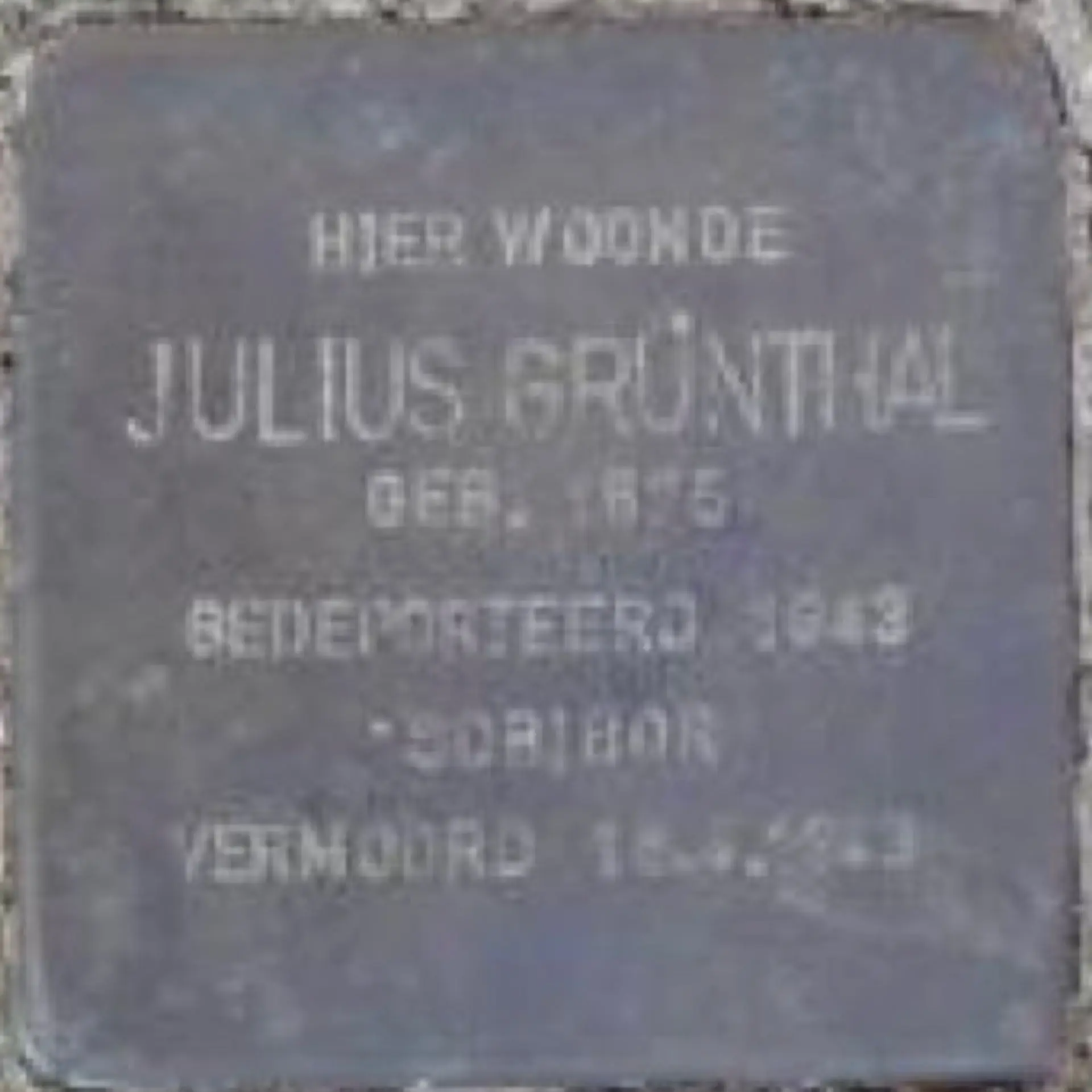 Struikelsteen voor Julius Grünthal