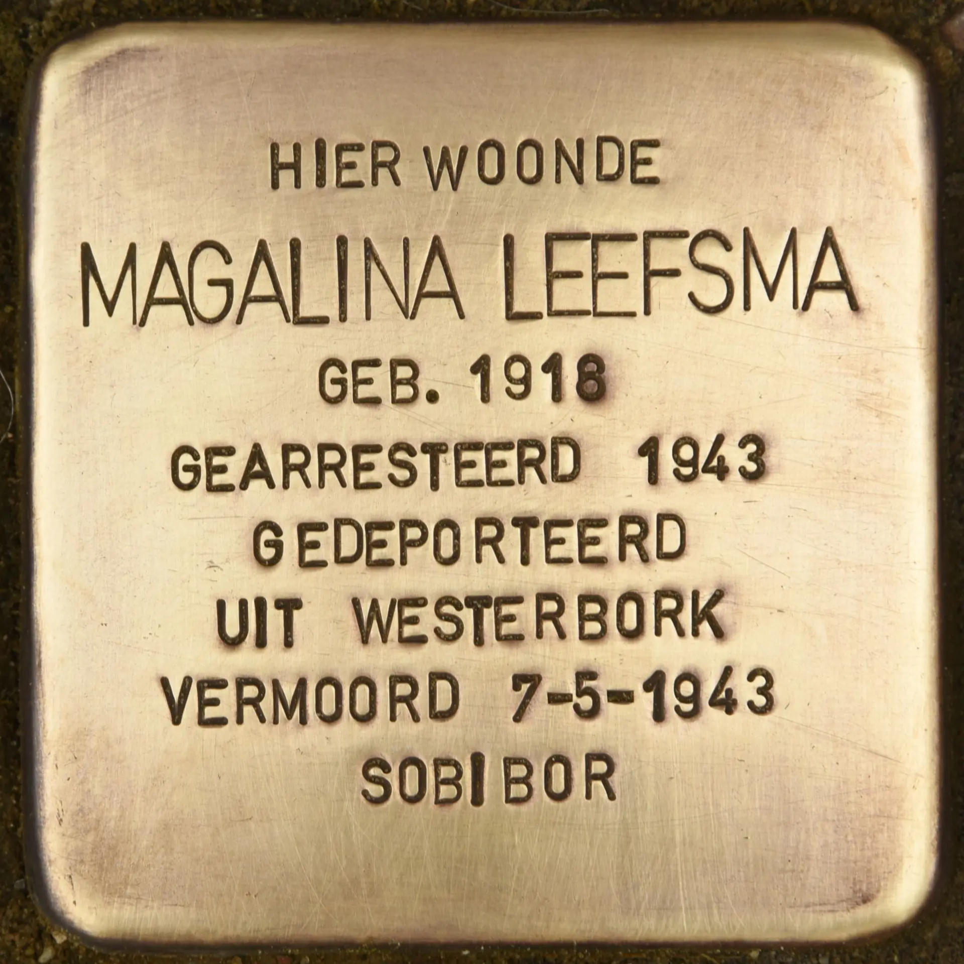 Struikelsteen voor Magalina Leefsma