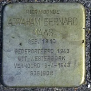 Struikelsteen voor Abraham Bernard Maas