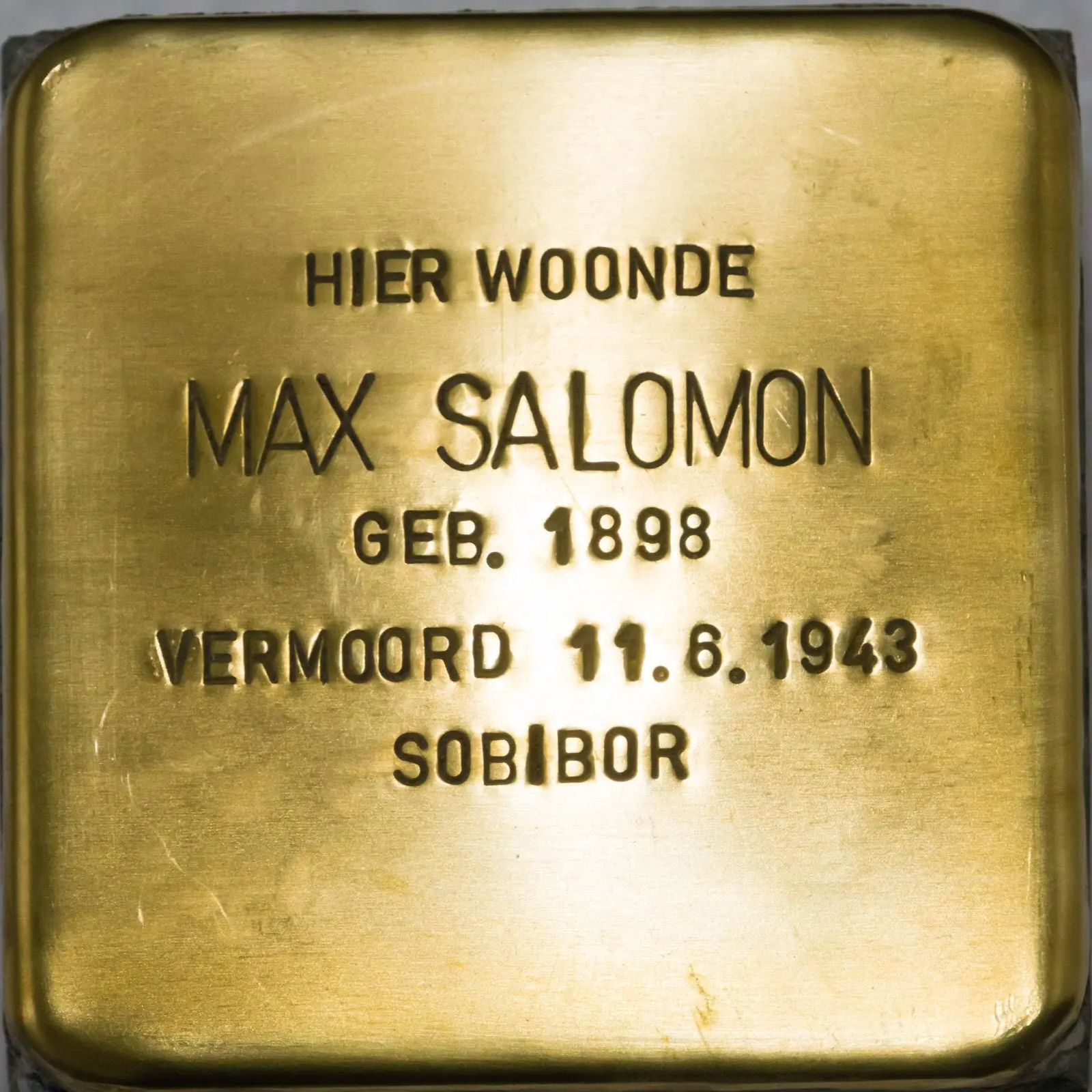 Struikelsteen voor Marcus (Max) Salomon