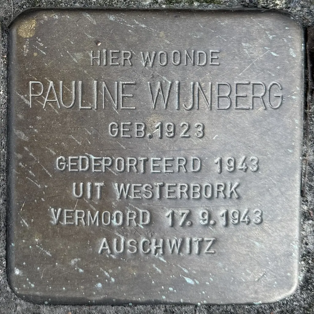 Struikelsteen voor Pauline Wijnberg
