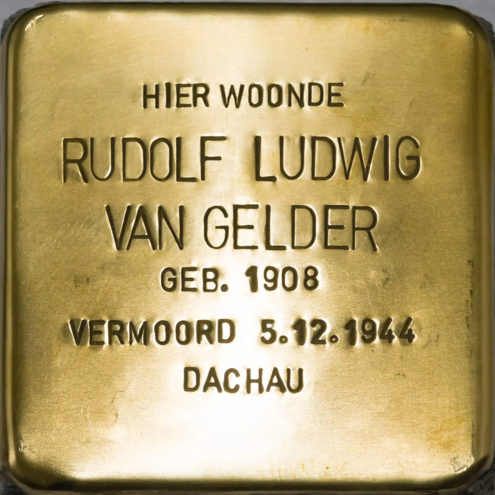 Struikelsteen voor Rudolf Ludwig van Gelder