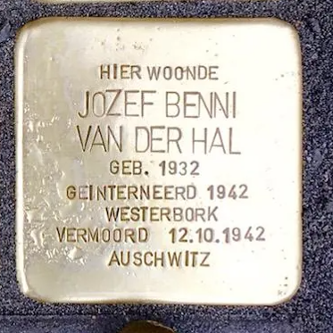 Struikelsteen voor Jozef Benni van der Hal