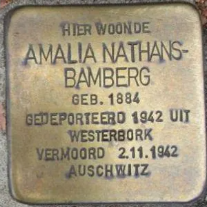 Struikelsteen voor Amalia Nathans-Bamberg