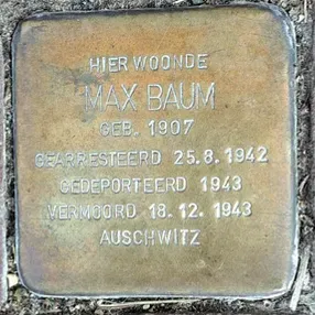 Struikelsteen voor Max Baum