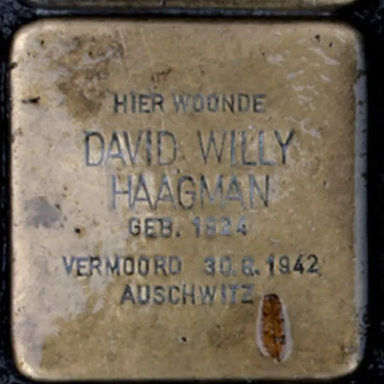 Struikelsteen voor David Willy Haagman