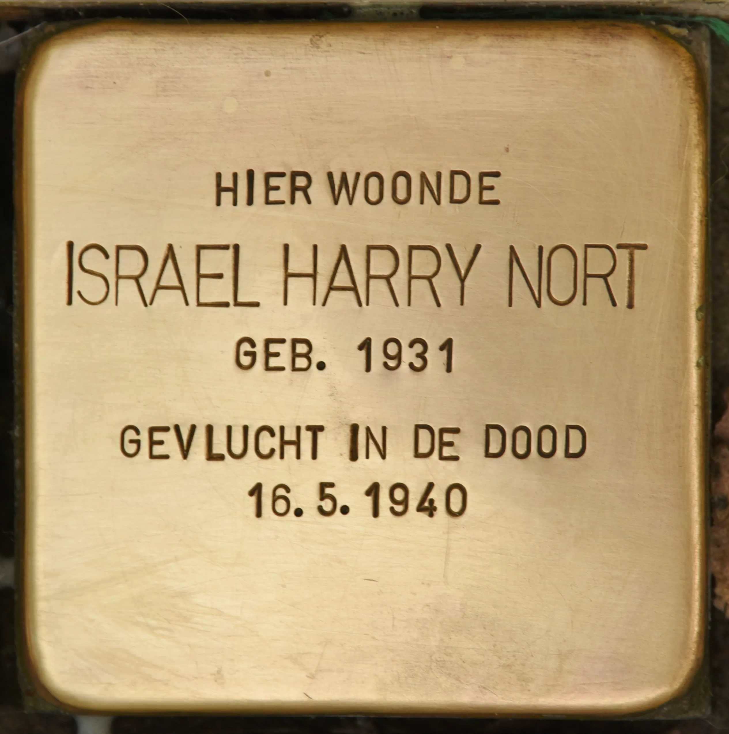 Struikelsteen voor Israel Harry Nort