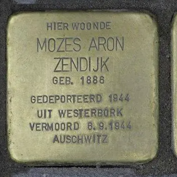 Struikelsteen voor Mozes Aron Zendijk