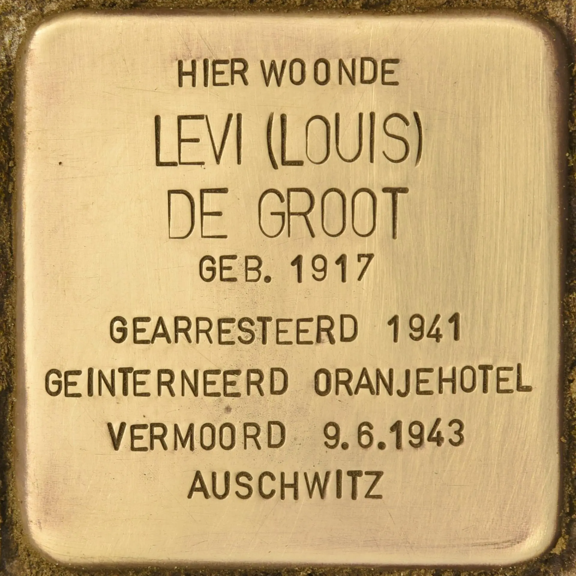 Struikelsteen voor Levi de Groot