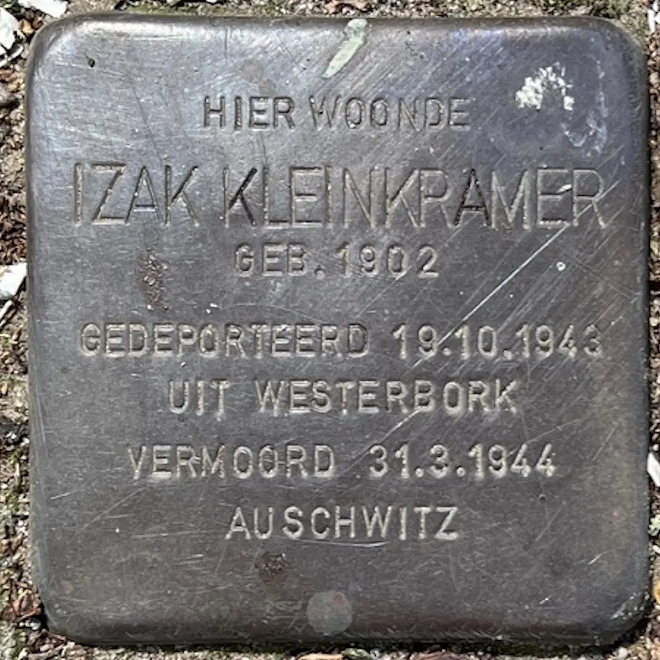 Struikelsteen voor Izak Kleinkramer