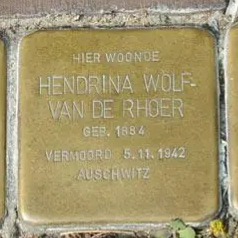 Struikelsteen voor Hendrina Wolf-van de Rhoer