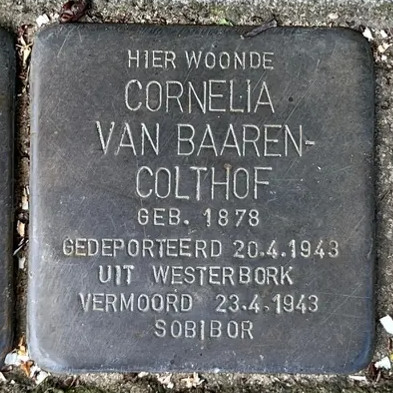 Struikelsteen voor Cornelia van Baaren-Colthof