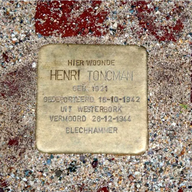Struikelsteen voor Henri Toncman