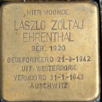 Struikelsteen voor Laszlo Zoltau Ehrenthal