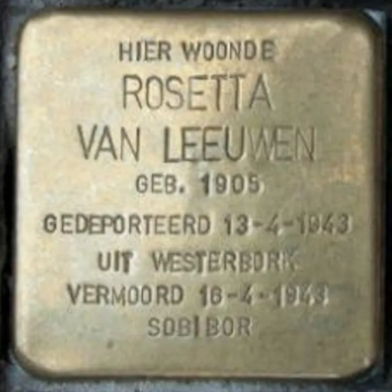 Struikelsteen voor Rosetta van Leeuwen