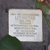 Struikelsteen voor Leo Hartogs