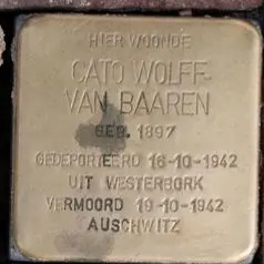 Struikelsteen voor Cato Wolff-van Baaren