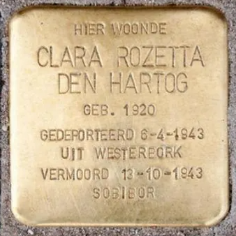 Struikelsteen voor Clara Rozetta den Hartog