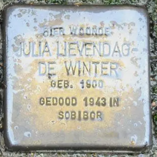 Struikelsteen voor Julia Lievendag-de Winter