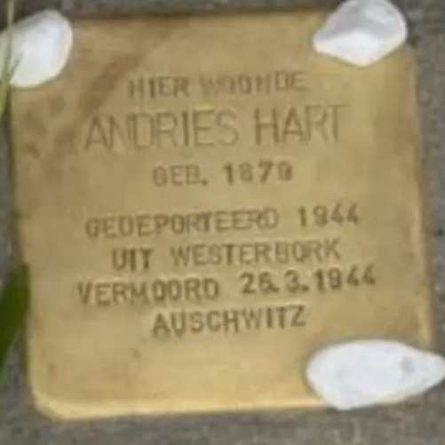 Struikelsteen voor Andries Hart