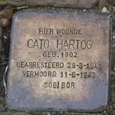 Struikelsteen voor Cato Hartog