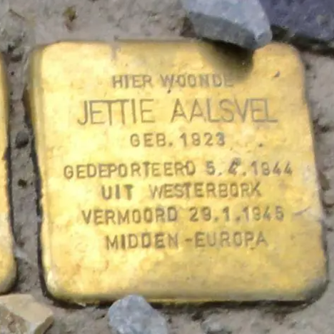 Struikelsteen voor Jettie Aalsvel