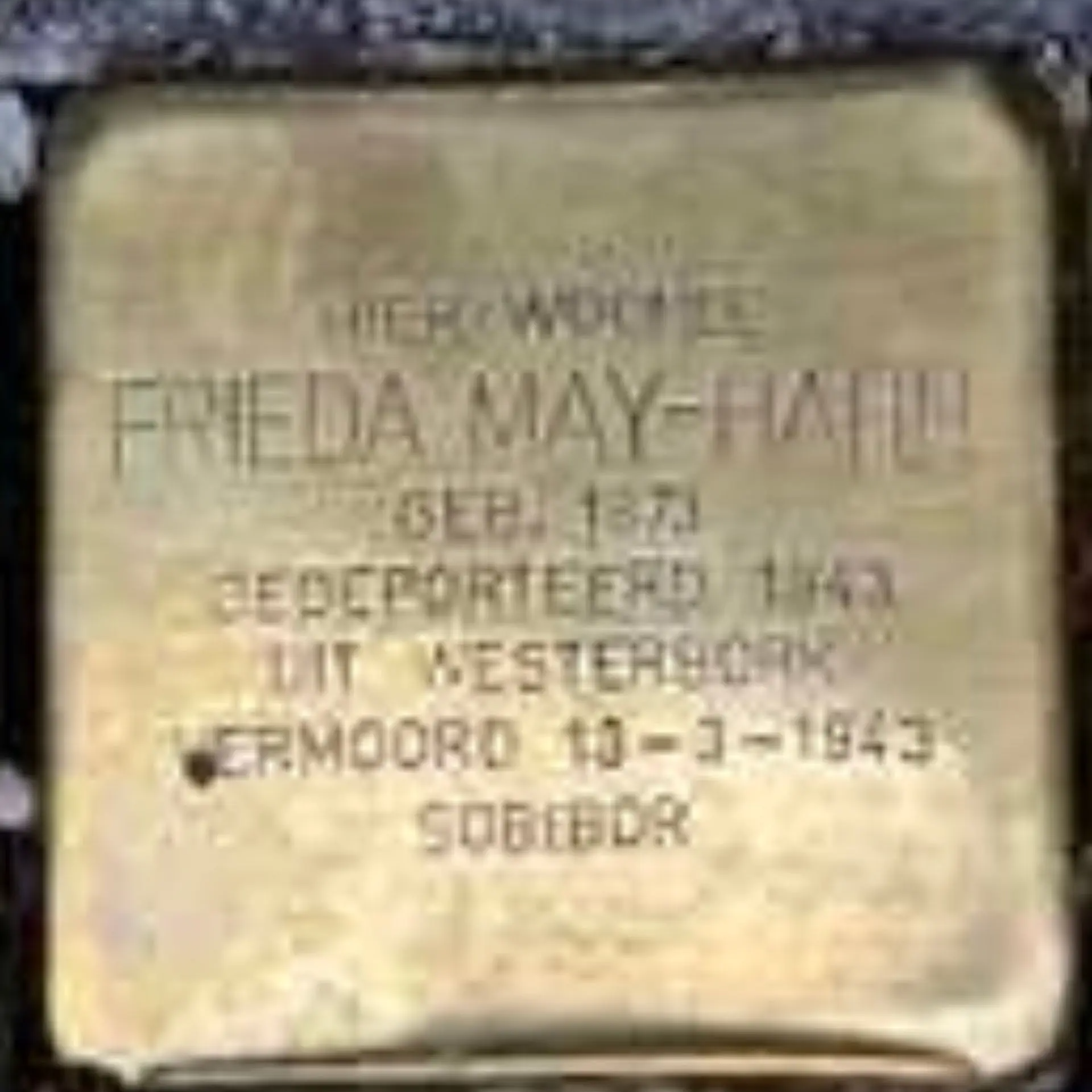 Struikelsteen voor Frida May-Hahn