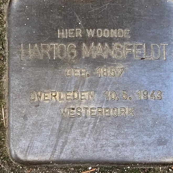 Struikelsteen voor Hartog Mansfeldt